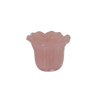 Skleněný svícen na čajovou svíčku Ljunga Pink                    