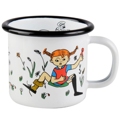 Smaltovaný plecháček Pippi &amp; Mr Nilsson 1,5 dl                    