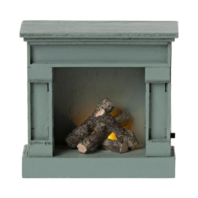                             Hořící krb pro myšky Maileg Fireplace Blue                        