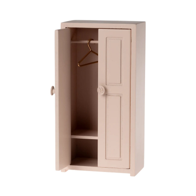                             Dřevěná šatní skříň pro myšky Maileg Light Rose                        
