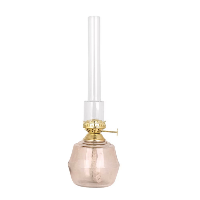 Skleněná petrolejová lampa Majken Ash Rose 32,5 cm                    