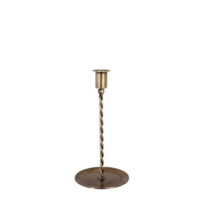 Kovový svícen Estelle Antique Brass 22 cm                    