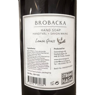                             Tekuté mýdlo na ruce Brobacka Lemon Grass 500 ml                        