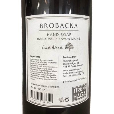                             Tekuté mýdlo na ruce Brobacka Oud Wood 500 ml                        
