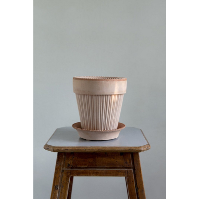                             Květináč Simona s podmiskou Raw Rosa 16 cm                        