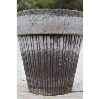                             Květináč Simona s podmiskou Raw Grey 18 cm                        