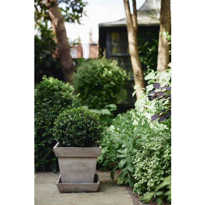                             Květináč s podmiskou Gaia Square Grey 30 cm                        