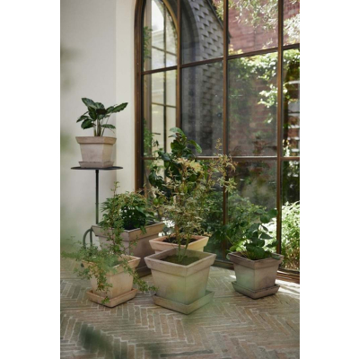                             Květináč s podmiskou Gaia Square Rosa 30 cm                        