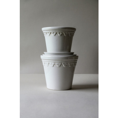                             Květináč Kobenhavner glazovaný White 18 cm                        
