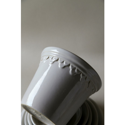                             Květináč Kobenhavner glazovaný White 21 cm                        