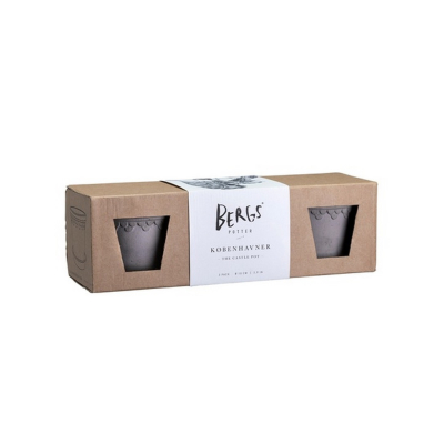 Set 3 ks květináčů Kobenhavner Raw Grey 10 cm                    