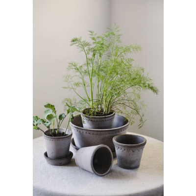                             Set 3 ks květináčů Kobenhavner Raw Grey 10 cm                        