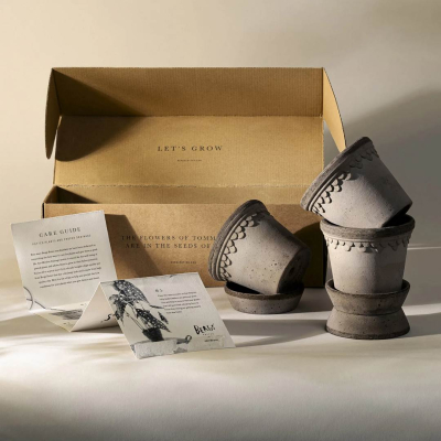                             Set 3 ks květináčů Kobenhavner Raw Grey 10 cm                        