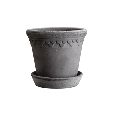 Květináč Kobenhavner s podmiskou Raw Grey 18 cm                    