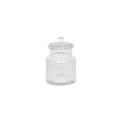 Skleněná dóza s víkem Gustav Ribbed Small                    
