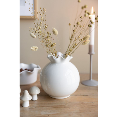 Keramická váza Vallvik White 16 cm                     
