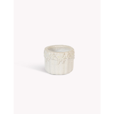                             Kameninový květináč Cetara Rustic White 13 cm                        