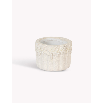                             Kameninový květináč Cetara Rustic White 18 cm                        