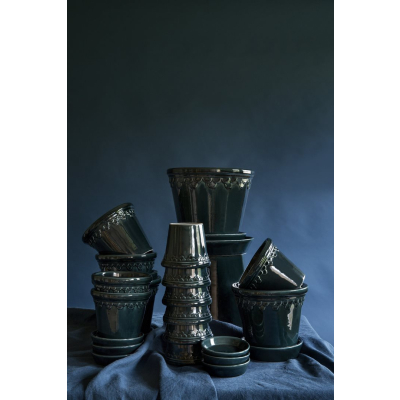                             Květináč Kobenhavner glazovaný Petrol Blue 14 cm                        