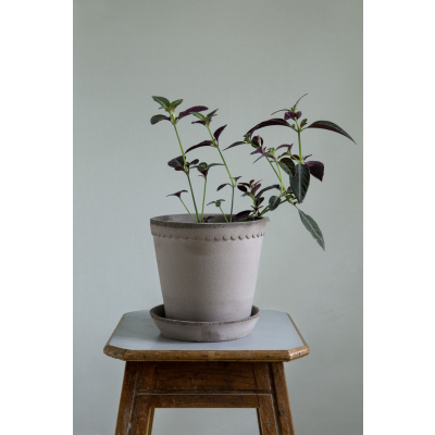                             Květináč Helena s podmiskou Raw Grey 30 cm                        