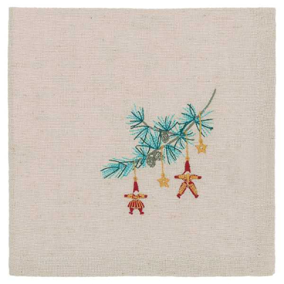 Vánoční bavlněný ubrousek Juana Sand 40 cm                    