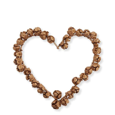 Vánoční dekorativní srdce Tree Seed Gold 25 cm                    