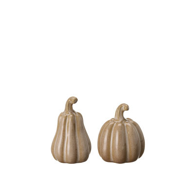                             Porcelánová dekorace dýně Judy Beige 5x7 cm                        