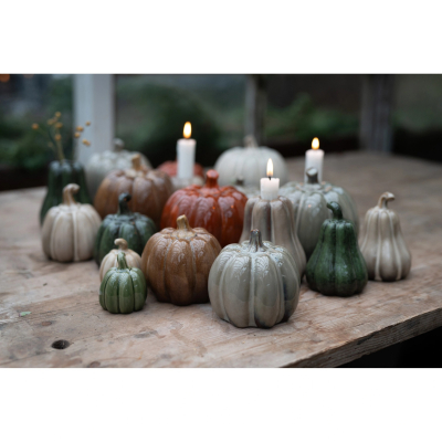                             Porcelánová dekorace dýně Judy Beige 5x7 cm                        