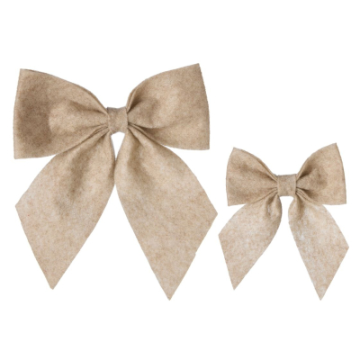 Závěsná dekorace mašle Bow Linen - set 2 ks                    