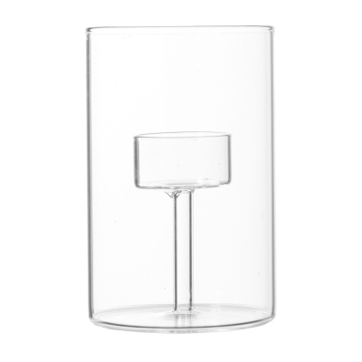 Designový skleněný svícen Ina 15 cm                    