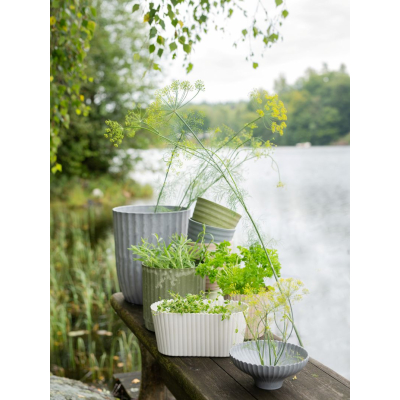                             Obal na květináč Yodit Oval White 24 cm                        