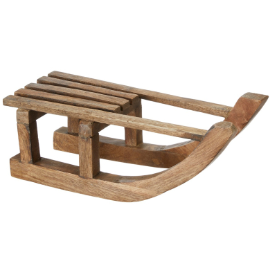 Dřevěná zimní dekorace sáňky 45 cm                    