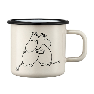 Smaltovaný plecháček Moomin Hug bílý 3,7 dl                    