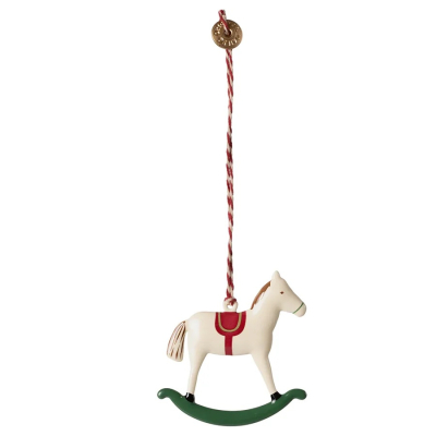 Vánoční plechová ozdoba Rocking Horse                    