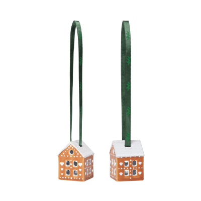                             Vánoční ozdoby domečky Gingerbread - set 2 ks                        