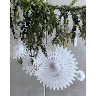                             Vánoční papírová dekorace Fold White 68 cm                        