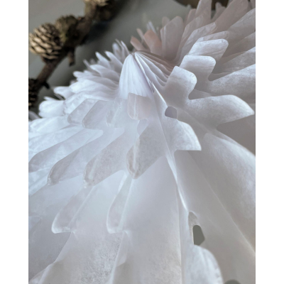                             Vánoční papírová dekorace Fold White 68 cm                        