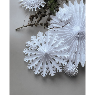                             Vánoční papírová dekorace Fold White 45 cm                        