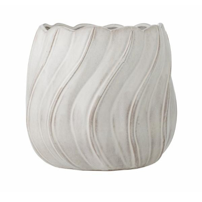 Kameninový květináč Isidora White 20 cm                    
