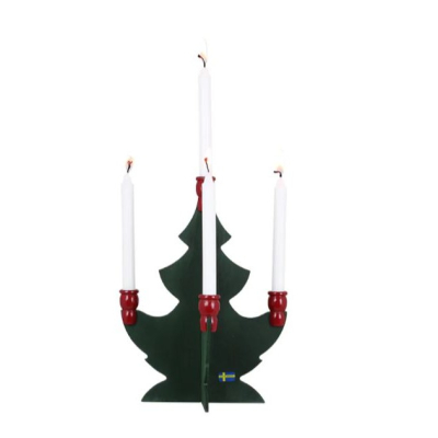Vánoční svícen Christmas Tree Green Red                    