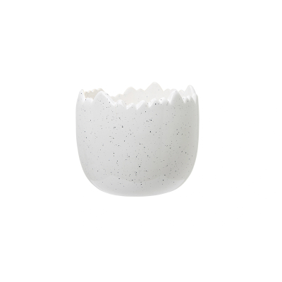 Skořápkový květináč Mona White Melange 14 cm                    