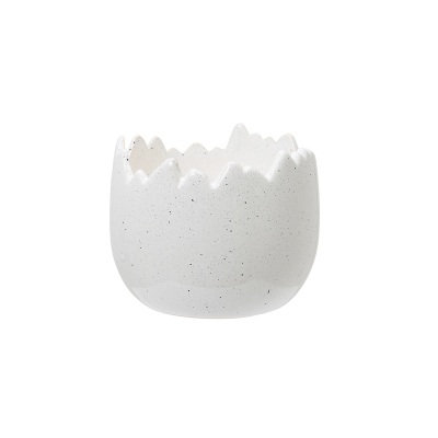 Skořápkový květináč Mona White Melange 12 cm                    
