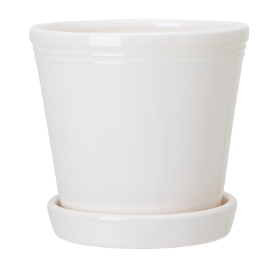 Květináč s podmiskou Emelina White 15 cm                    