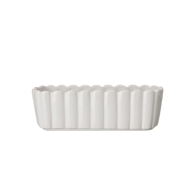 Květináč Edna Oval White 30 cm                    