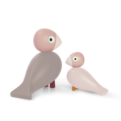                             Dřevění ptáčci Liv and Lykke Soft Pink - set 2 ks                        