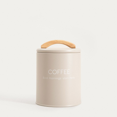 Plechová dóza na kávu Flora Beige 900 ml                    