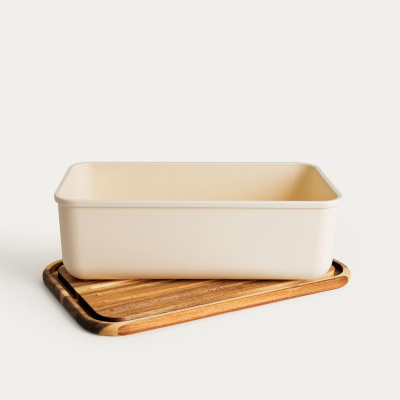 Chlebník Noris Beige s víkem/prkénkem 40 cm                    
