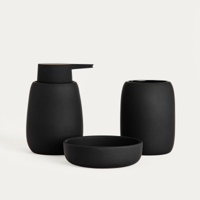                             Keramická mýdlenka Almeri Black 11 cm                        