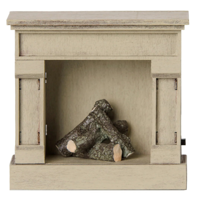                             Hořící krb pro myšky Maileg Fireplace Off-White                        