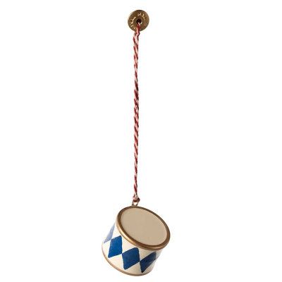 Vánoční plechová ozdoba Drum Small Dark Blue                    